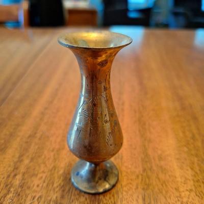 Brass single stem vase
