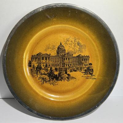 Vintage/Antique Ridgeways Harrisburg Capital 10" Souvenir Plate 1794-1859 as Pictured.