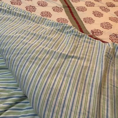 Oak Full Size Bed w/ Bedding As Shown