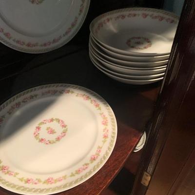 64 Piece Limoge China - Platters Plates Cream Sugar +++