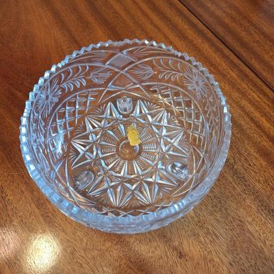24% Lead crystal 3- footed bowl