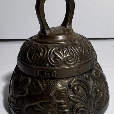 Vintage Mid-Century Brass Bell 3" Tall Made in England in Good Preowned Condition.