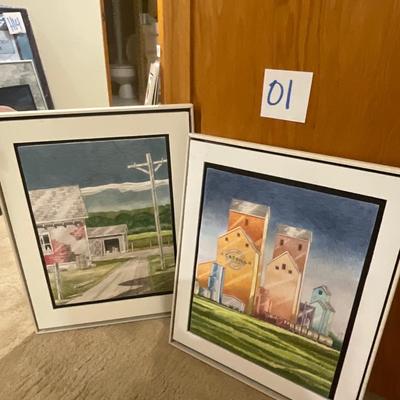 O1-Framed Art -foam board – colored pencil