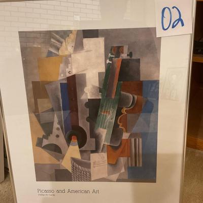 O2-Picasso Exhibit poster framed WALKER ART CENTER