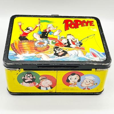 THERMOS ~ Vtg. Popeye Lunchbox With Thermos