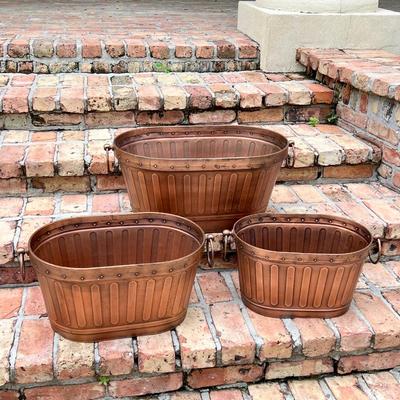 Trio (3) Copper Wash Tubs