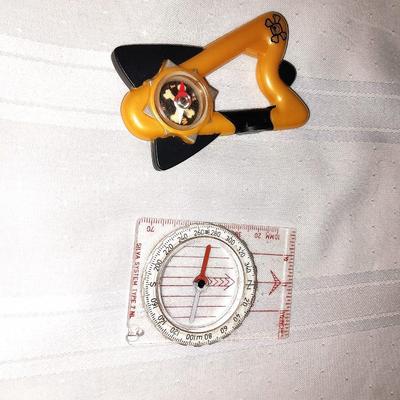 HIKING GEAR COMPASS-POCKET KNIFE-WHISTLE-CAP-SMALL BINOCULERS