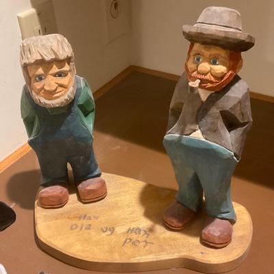 O17- Clay Troll and wood carving