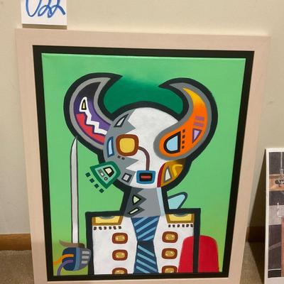 O22-framed art on canvas – The Matador #3