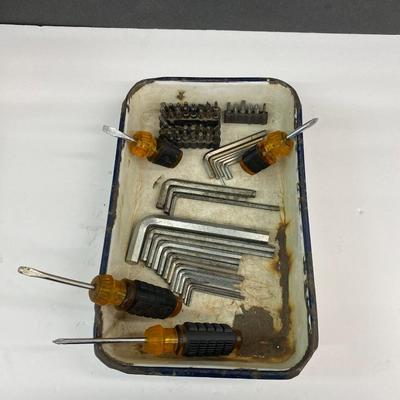 An Array of Allen Wrenches and Flat and Phillips Screwdrivers