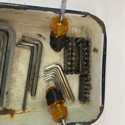 An Array of Allen Wrenches and Flat and Phillips Screwdrivers