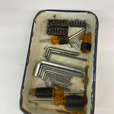 An Array of Allen Wrenches and Flat and Phillips Screwdrivers