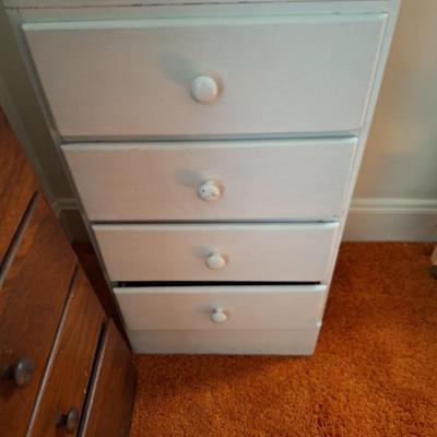 White Shelf 4 drawers
