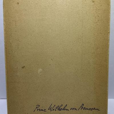 German Emperor - Kaiser Wilhelm II Photograph Card at the Age of 12 Years Old in Good Preowned Condition. (4.25" x 6.25")