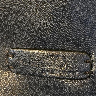 NINE CO. Black Leather Handbag