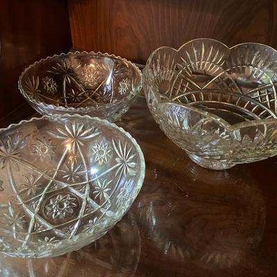 Lot of Vintage Glass and Crystal Servingware