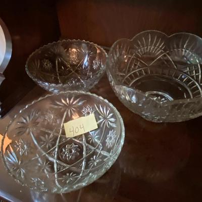Lot of Vintage Glass and Crystal Servingware