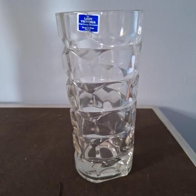 Triangle Lead Crystal Vase