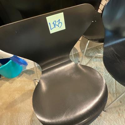 LR3-Fritz Hansen black chairs x 4