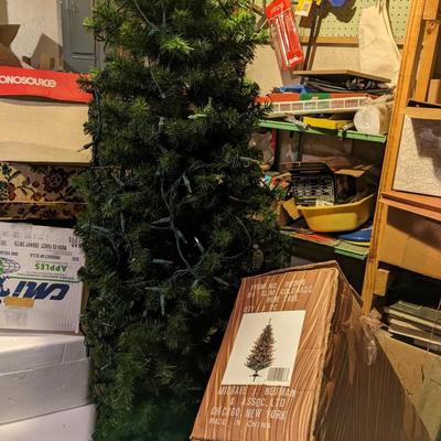 6 1/2' Christmas Tree with Lights and Original Box