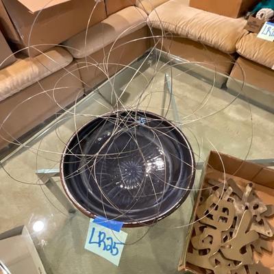 LR25-centerpiece bowl and abstract art, wall decor