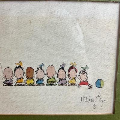 793 "We're Not Allowed To Cross The Street" Signed Original Watercolor By William Lagen