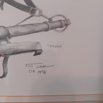 SIGNED AND NUMBERED SKETCH OF HORSES