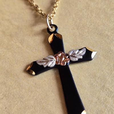 Black Hills Gold Cross Necklace
