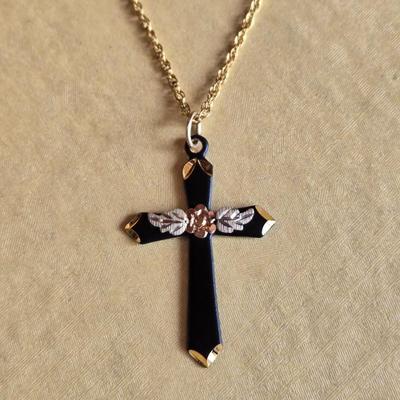 Black Hills Gold Cross Necklace