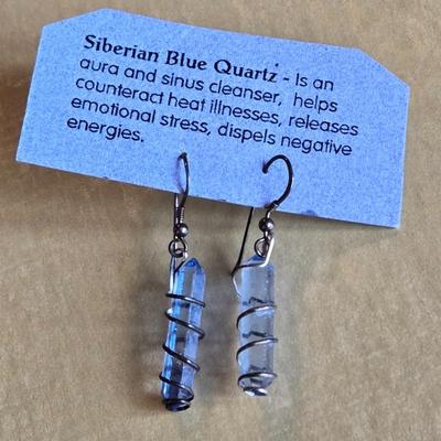 Siberian Blue Quartz Earrings