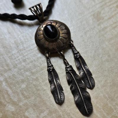 Sterling & Onyx Native American Necklace