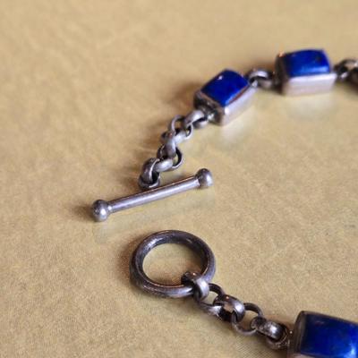 Sterling & Blue Lapis Bracelet