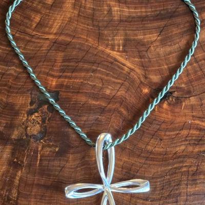 Nambe 2002 Large Cross Necklace