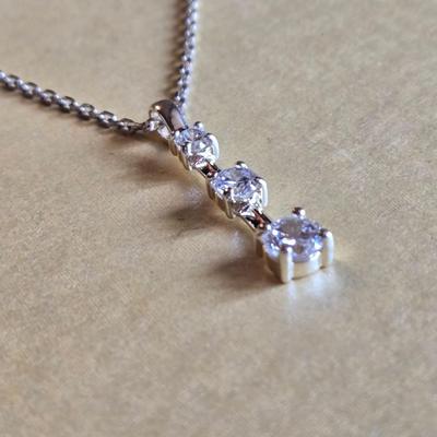 Sterling and Cubic Zirconia Necklace