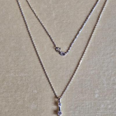 Sterling and Cubic Zirconia Necklace