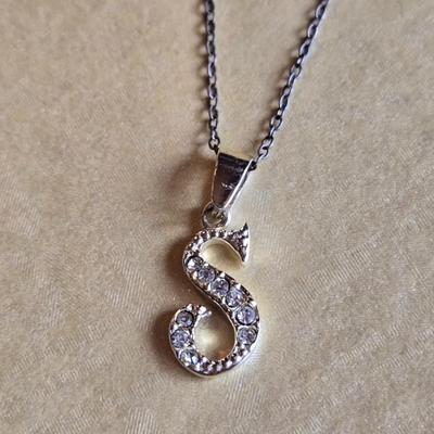 Sterling Silver 'S' Pendant Necklace
