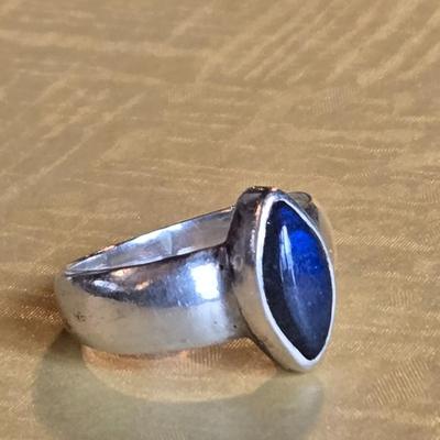 Sterling Silver & Sapphire Ring