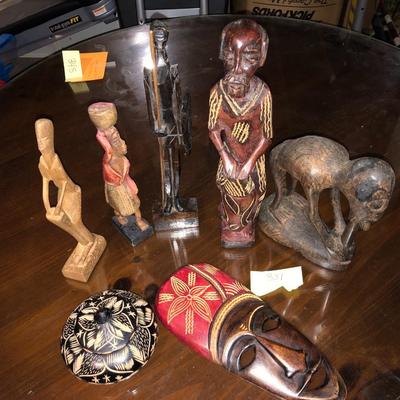 Lot of Wooden Sculptures, Primarily African Art