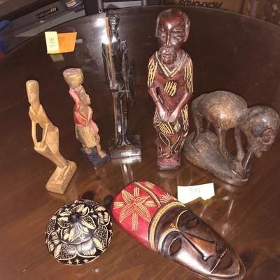 Lot of Wooden Sculptures, Primarily African Art