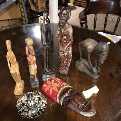Lot of Wooden Sculptures, Primarily African Art