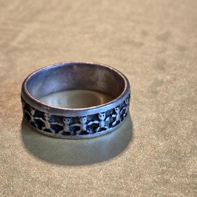 Sterling Silver with Cats Ring