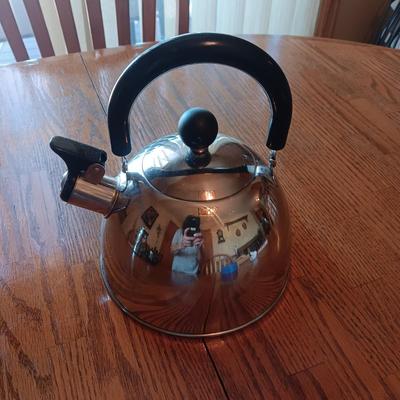 TEAPOT FROM ENGLAND, TEA KETTLE AND A STARBUCKS BODUM FRENCH PRESS