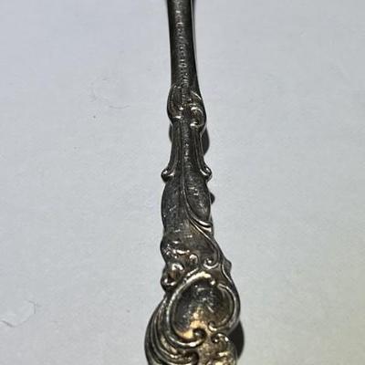 Lot of 3 Vintage/Antique Silver-Plated Serving Spoon, Tongs, & Souvenir Spoon in Good Condition.