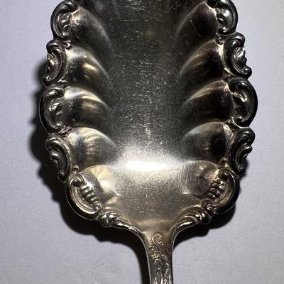 Lot of 3 Vintage/Antique Silver-Plated Serving Spoon, Tongs, & Souvenir Spoon in Good Condition.