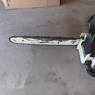 17" STIHL CHAINSAW, WEED SPRAYER AND GRASS TRIMMERS