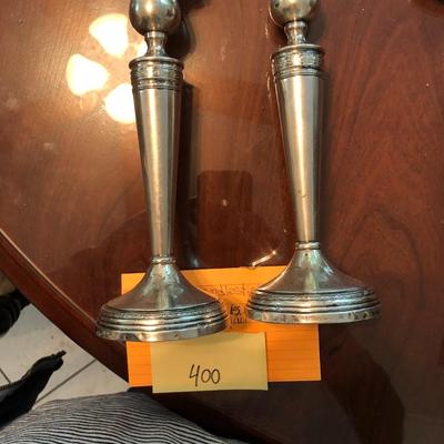 Pair of Sterling Silver Candlesticks