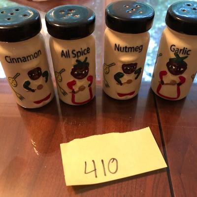 Vintage Black Americana Seasoning Shakers