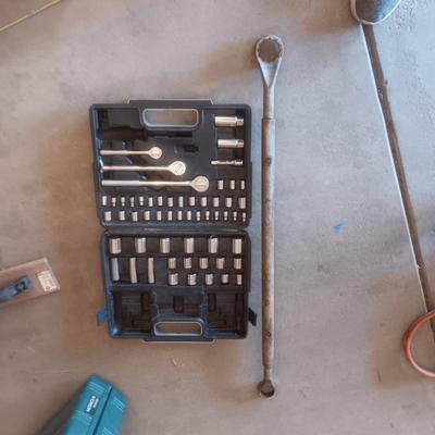 120 PIECE SOCKET SET AND A HOMEMADE WRENCH