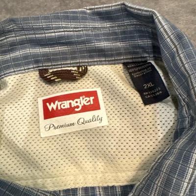 WRANGLER PREMIUM XXL BLUE SHIRT VTG 80s