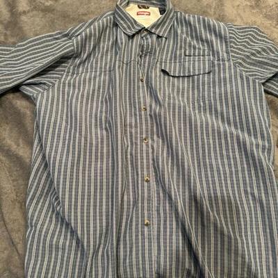 WRANGLER PREMIUM XXL BLUE SHIRT VTG 80s
